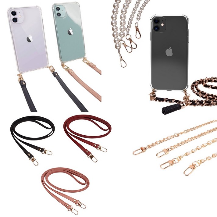 갤럭시A33 5G 케이스 A336 투명 방탄 골드링 매직스 롱 시리즈 목걸이 가죽 메탈 실리콘 줄 목줄 크로스 넥스트랩 젤리 커버