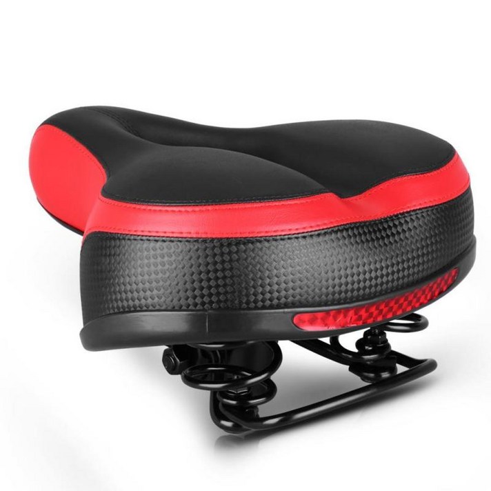 사려깊은 지구 안락 연약한 넓은 좌석을 가진 Breathable 큰 부랑자 자전거 안장, 레드, 260x210mm, PU 가죽