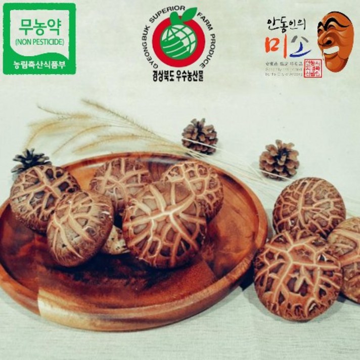 무농약 생 표고버섯 1kg / 건 표고버섯 100g, 파지 1kg