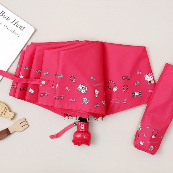 헬로키티 파우더룸 3단자동우산