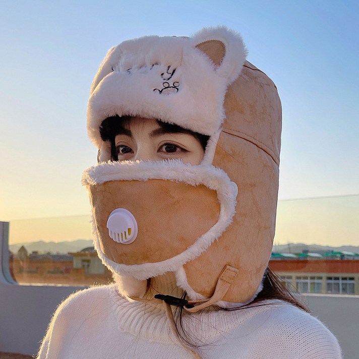 가을과 겨울 따뜻하고 벨벳 승마 모자 두꺼운 호흡 밸브 승마 야외 차가운 모자