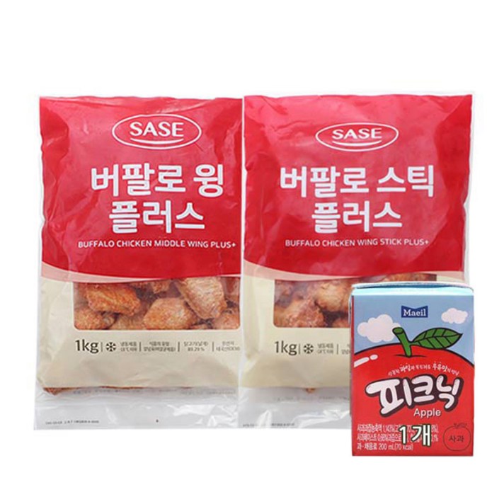 사세통상 사세 버팔로윙1kg+버팔로스틱1kg+피크닉, 1kg, 2개