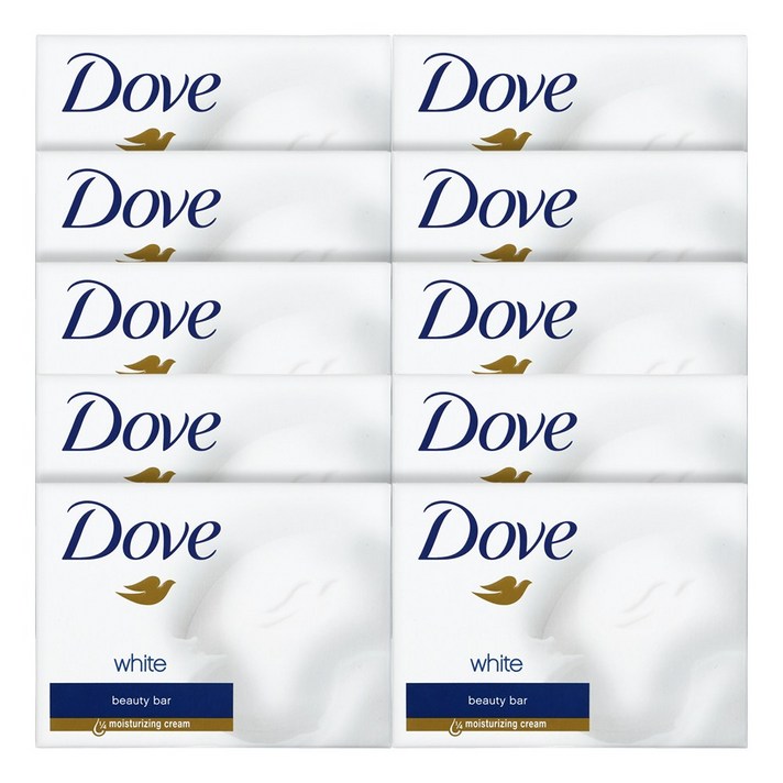 도브 화이트 뷰티바 클렌징 비누, 10개