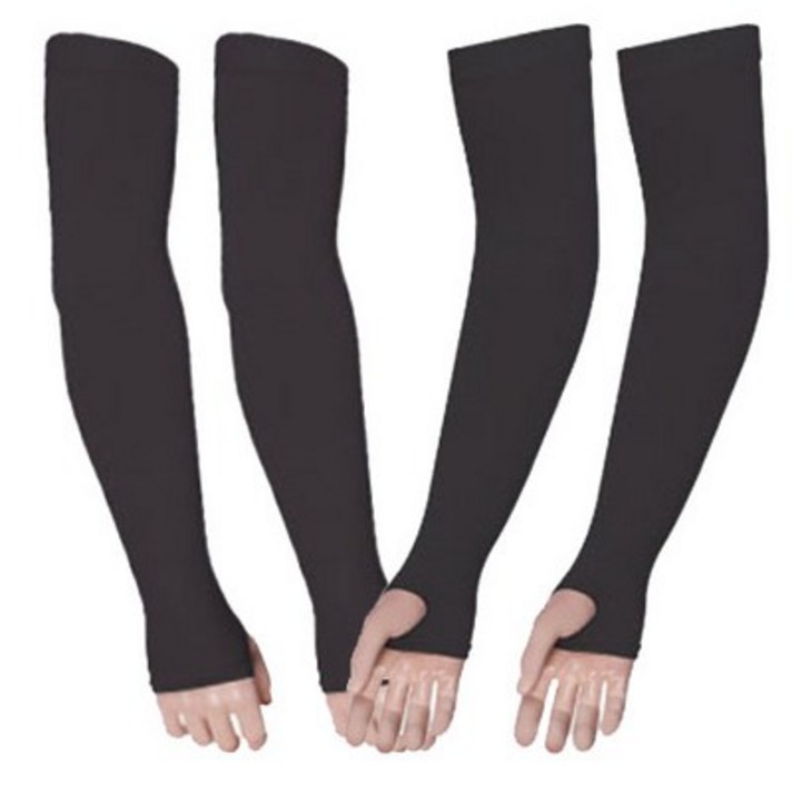 기어엑스 남여공용 냉감 쿨토시 보급형 무봉제 손등덮개 4p, 블랙