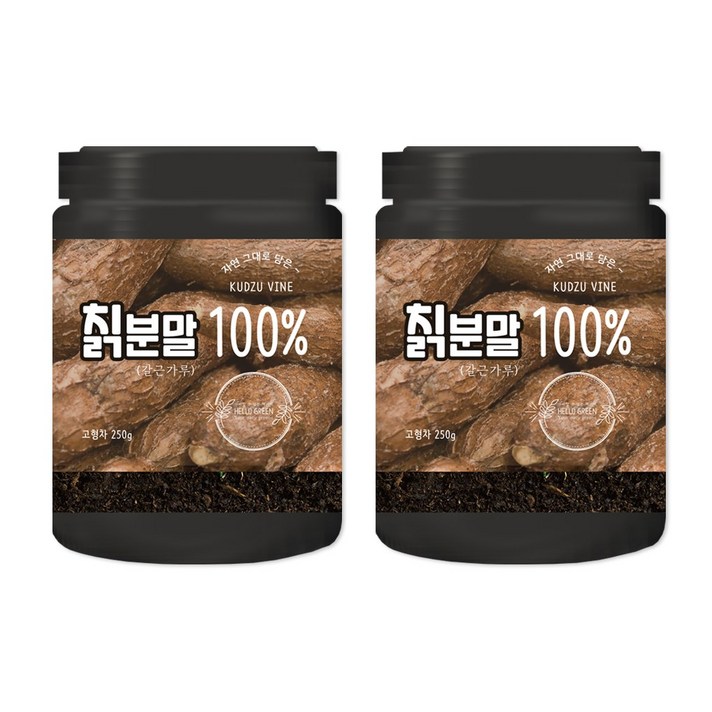 헬로우 그린 국산 칡 분말 250g 국내산 갈근 칡뿌리 가루 100%, 250g 2개