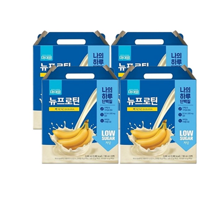 마이밀 마시는 뉴프로틴 로우슈거 바나나맛, 190ml, 64개