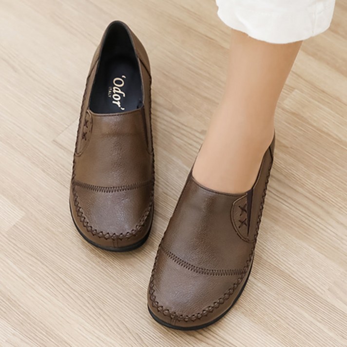 제이슈 수제화 가죽 스테이 슬립온 4.5cm