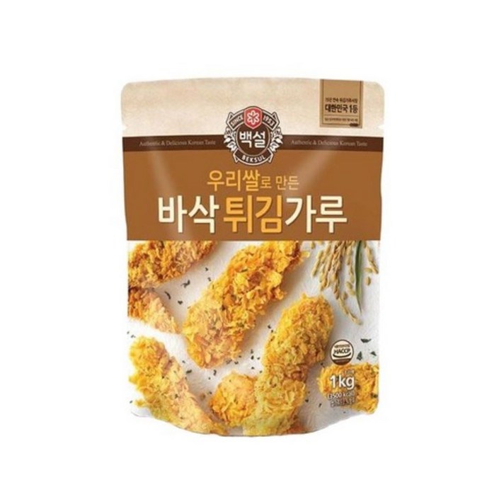 백설 우리쌀로 만든 바삭 튀김가루, 1kg, 2개