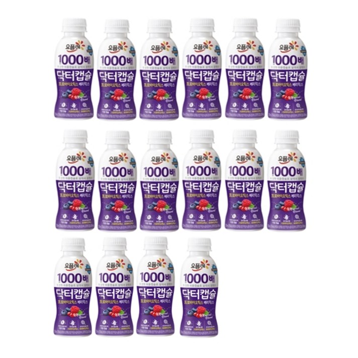 빙그레 닥터캡슐 1000배 베리믹스 요구르트 130ml x 16개