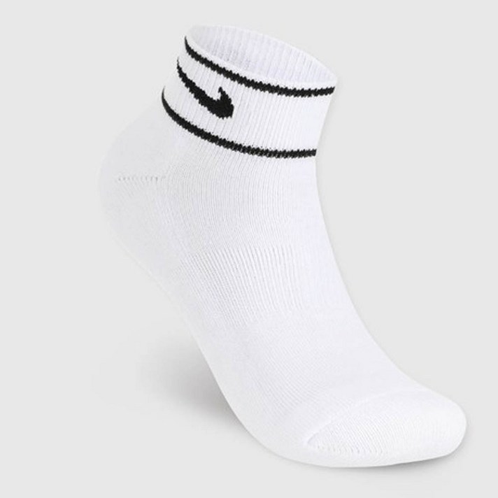 나이키 스우시 컴포트핏 넥투라인 쿠션 숏 삭스 양말 3팩 NCNTSX21S-3, 화이트
