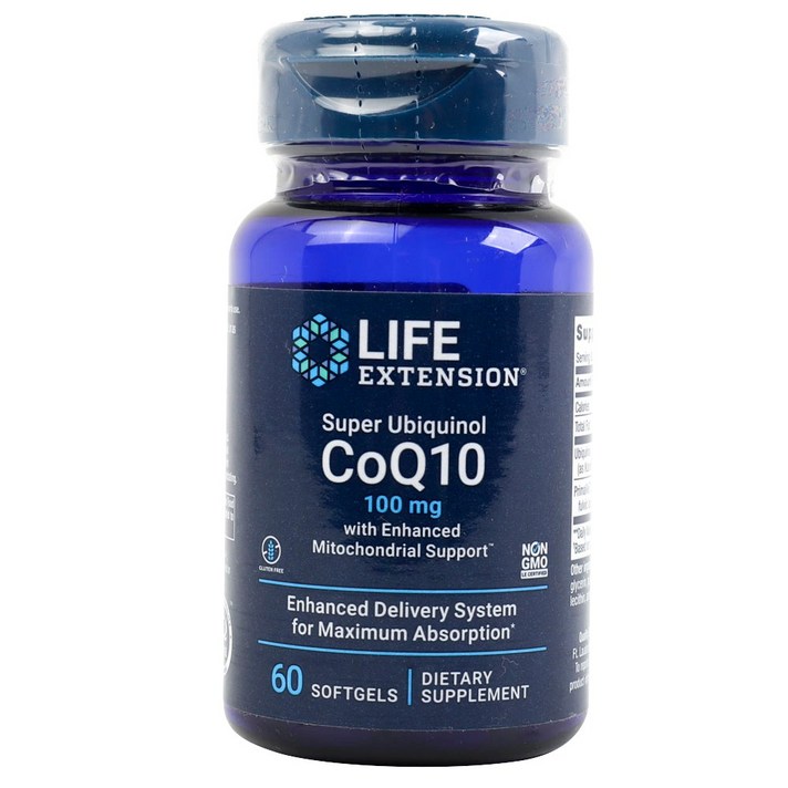 라이프익스텐션 슈퍼 유비퀴놀 CoQ10 100mg 소프트젤, 60개입, 1개