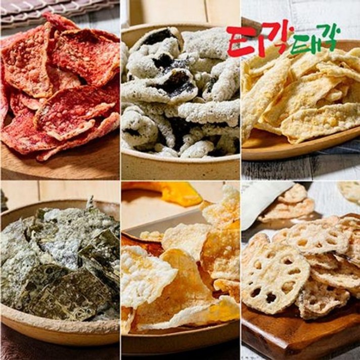 [티각태각] 속초 중앙시장 명물 부각 30g X 6봉, 선택:06_호박부각 30g X 6봉, 상세 설명 참조