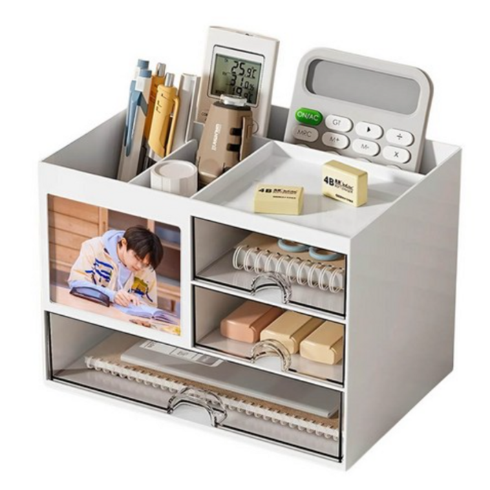 데스클린 다용도 서랍 오거나이저, 01 하얀색, 1세트