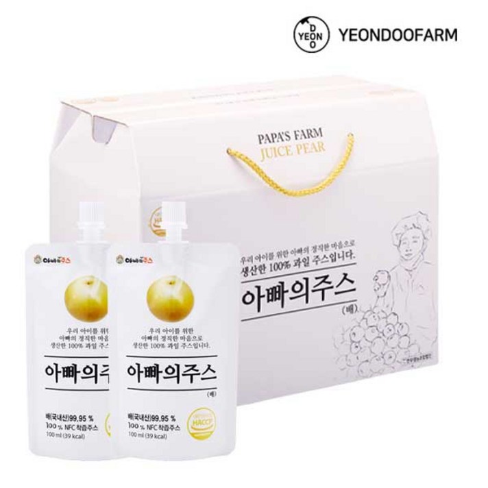 [연두팜] 아빠의주스 배즙 100ml 50개입 한박스, 돌려따는)아빠 배즙 40개입