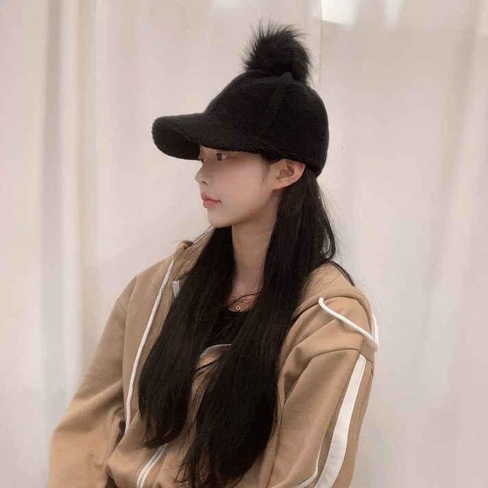 VANANA2 방울니트캡 모자 털모자 겨울모자 캡모자