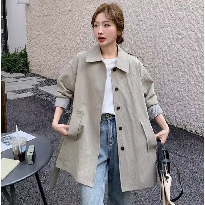 휠렉스 여성 신상 카라넥 패션 데일리 오버핏 베이직 트렌치코트 JT421