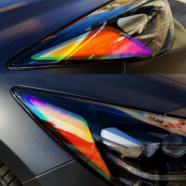 AM 올뉴K7 전용 카멜레온 리플렉터 필름 스티커, 레드카멜레온