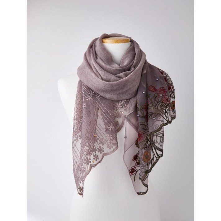 아우름 큐빅 진주스카프