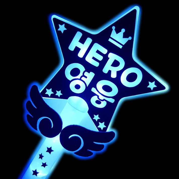 LED 응원봉 콘서트 미스터트롯 임영웅 나훈아 응원피켓, 파랑