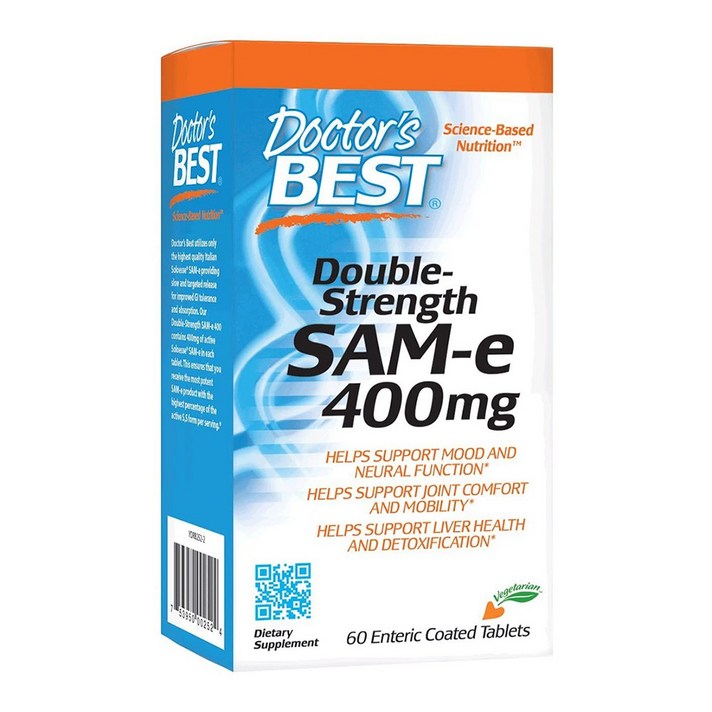 Doctor's Best SAM-e 400mg 닥터스 베스트 S 아데노실 메티오닌 SAMe 400mg 60정, 1개, 1