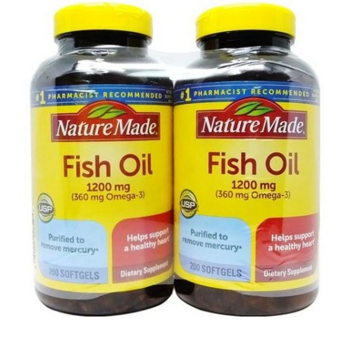 네이쳐메이드 피쉬오일 1200mg 2통 400정 대용량