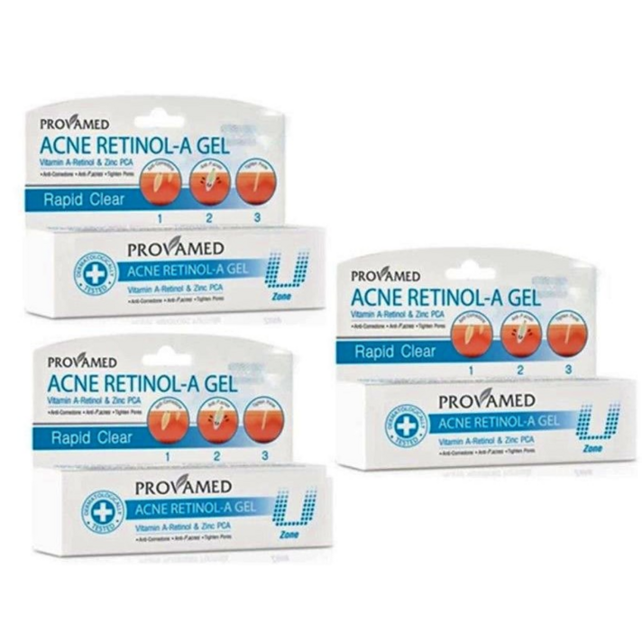 여드름 흉터/ 태국 Provamed Acne 레티놀-A Gel / 레틴 -a 여드름 흉터 피부트러블 10 g x 3 팩