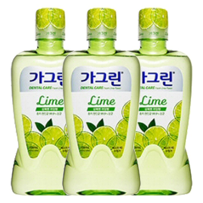 동아제약 가그린 후레쉬 라임 380ml X 3개