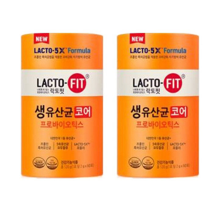 종근당건강 락토핏 생유산균 코어, 120g, 2개