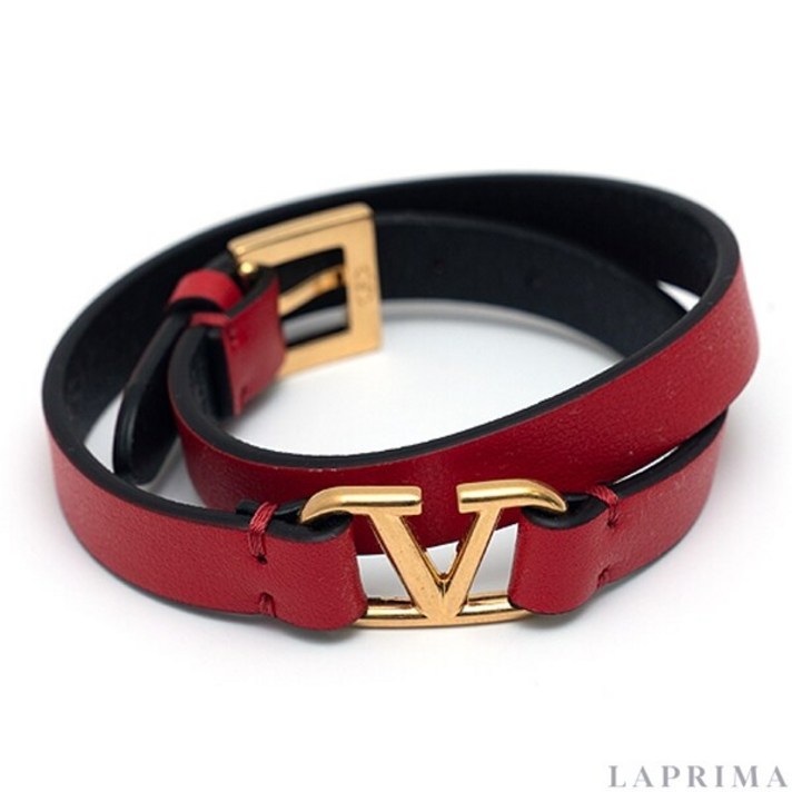 발렌티노 [VALENTINO] V로고 랩 어라운드 팔찌 1W2J0C31-ZXL-JV7