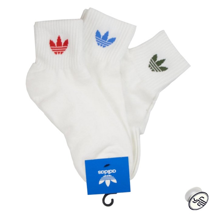 아디다스 미드 앵클삭스 3켤레 혼합컬러 + 그립톡