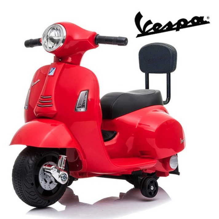 2021형베스파전동스쿠터 레드_유아미니스쿠터 전동바이크 무선조종자동차