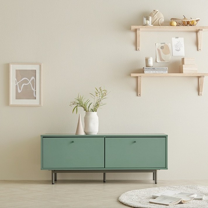 [12월 이벤트] 한샘 클린트 모던 거실장 120cm 서랍형(2종 택1), 그레이(B)