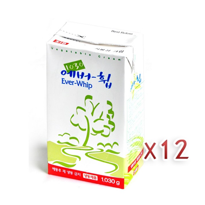 에버휩 생크림 1030g 1박스 12개, 에버휩 1박스 12개 종이박스