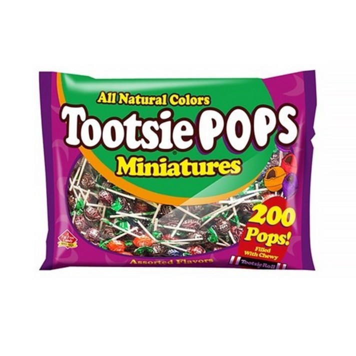 투시팝 미니어처 막대사탕, 5g, 200개
