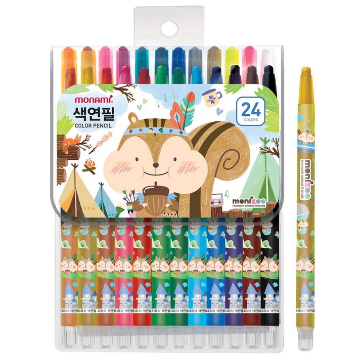 
                                                        모나미 모니주 샤프식 색연필 남, 24색, 1개
                                                    