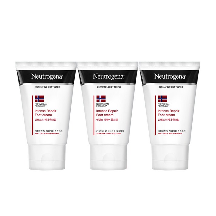 뉴트로지나 레드라벨 풋크림, 56g, 3개
