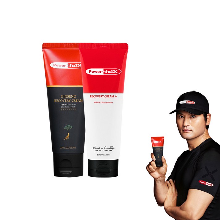 파워풀엑스 박찬호크림 리커버리크림, 플러스 250ml + 진생 250ml