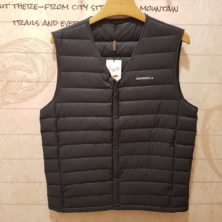 머렐 남성 초경량구스 브이넥 경량다운 등산 조끼