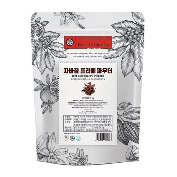 바리스타퀸 자바칩프라페 라떼 파우더 1kg, 1개
