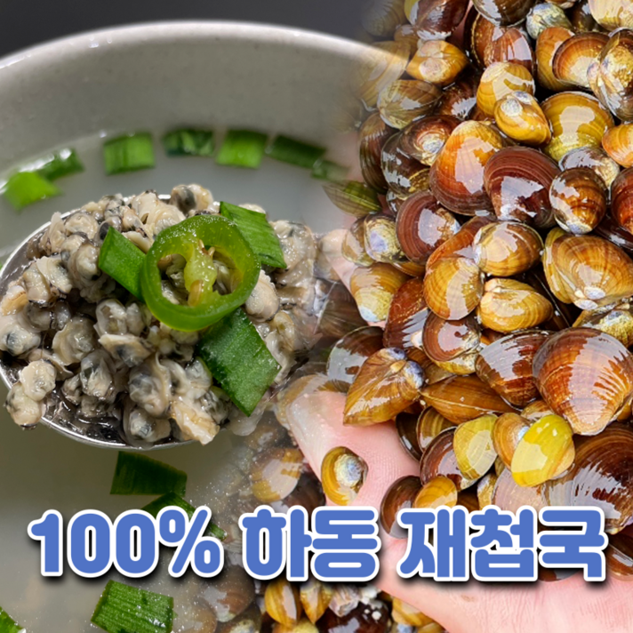 100% 오리지널 하동 섬진강 재첩국 500g 5팩 10팩 20팩 국내산 재첩 즉석국