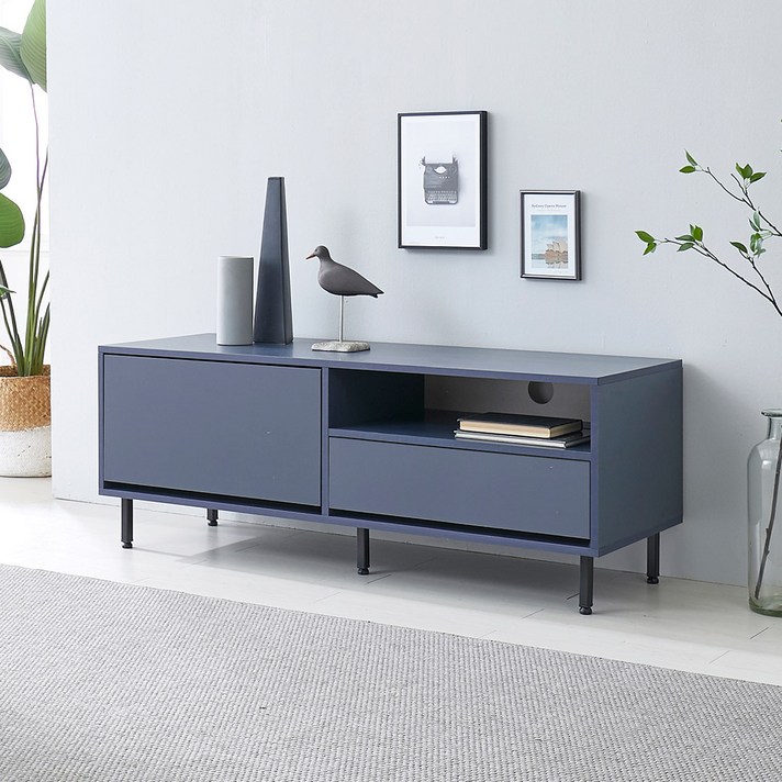 가이온 라인 세레스 1200/1500/1800 size 6colos 서랍형 거실장 tv다이 거실 수납장 높은거실장, 네이비, 11. 세레스 1200 1선반형 거실장
