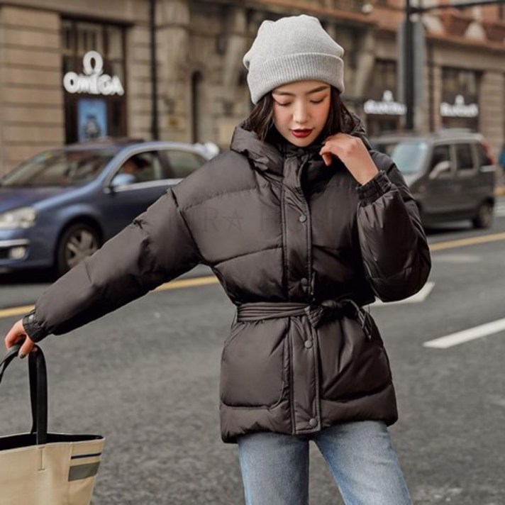 kirahosi 모던 캐주얼 여성 숏 패딩 점퍼 야상 추동 아우터 데일리 159호+ 덧신 증정 Bf62kle