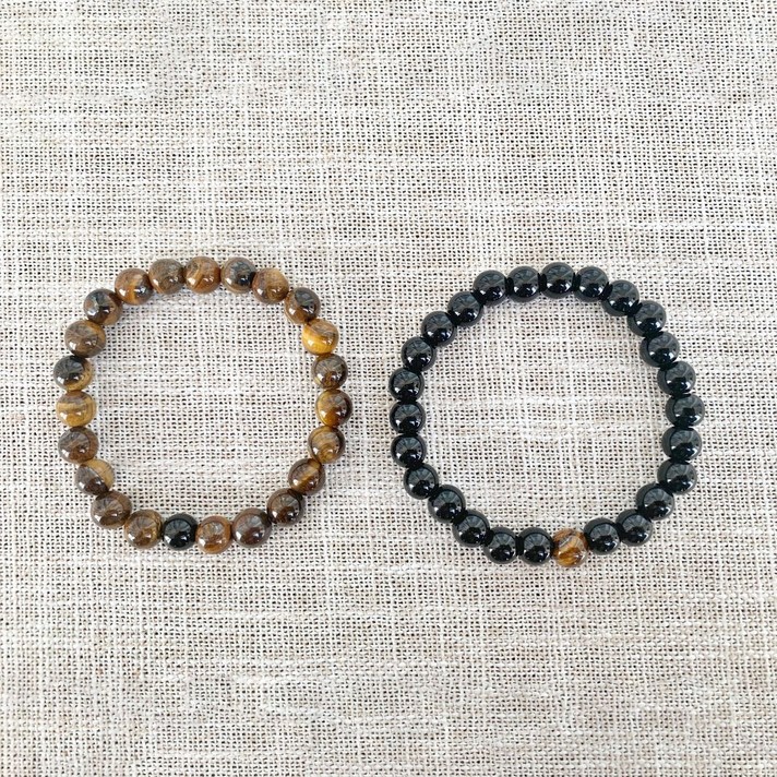 에버조이 호안석 흑요석 2개 팔찌 세트