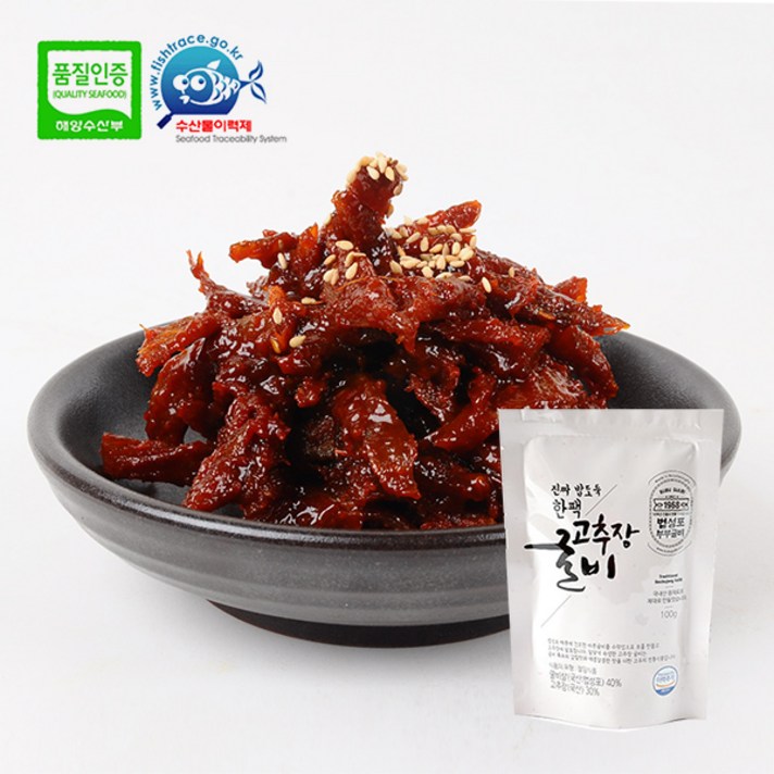 누리원 2+1 행사 영광 법성포 고추장 굴비 수산가공식품, 1개, ★한정특가★100g 2+1팩 (총3팩)