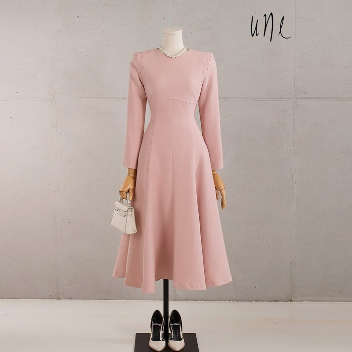 윈une웨이브절개 플레어원피스