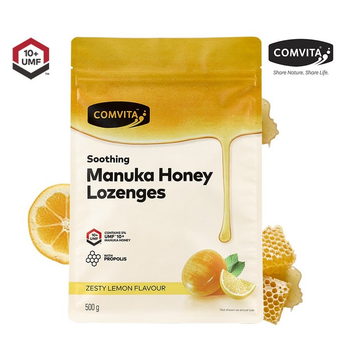  [정품]콤비타 UMF10+ 마누카허니 로젠지 프로폴리스&레몬, 500g, 1개 