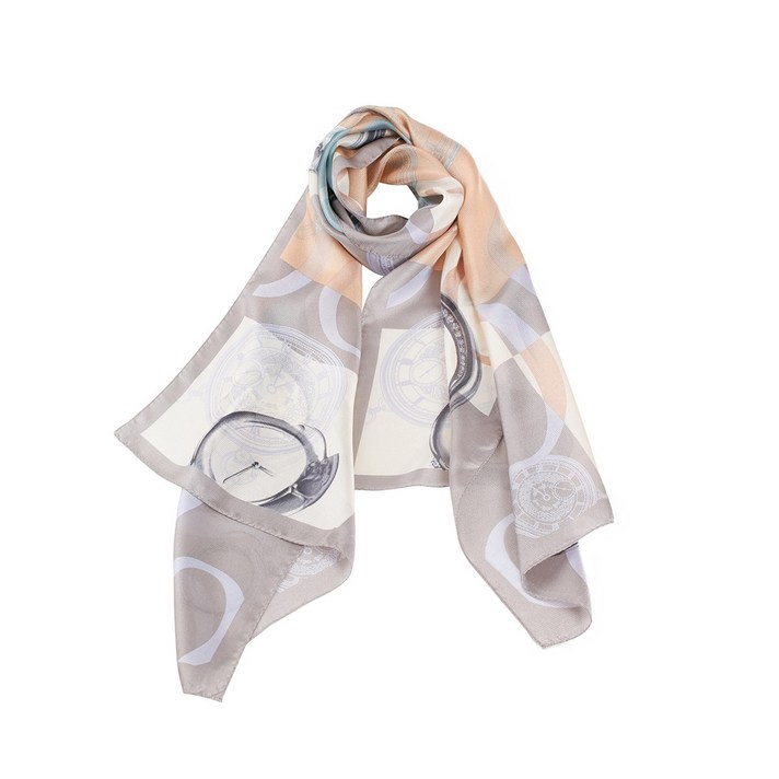 엘르 타임블럭 롱 실크 스카프 SE839S307