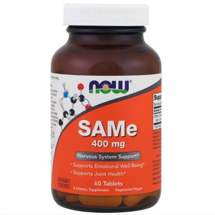 나우푸드 SAMe 400mg 타블렛 글루텐 프리 비건, 60개입, 1개