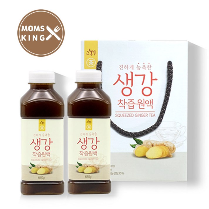 [맘스킹]그농부 생강착즙원액/생강차 1260g 실속형 선물세트(630g*2ea), 단품없음