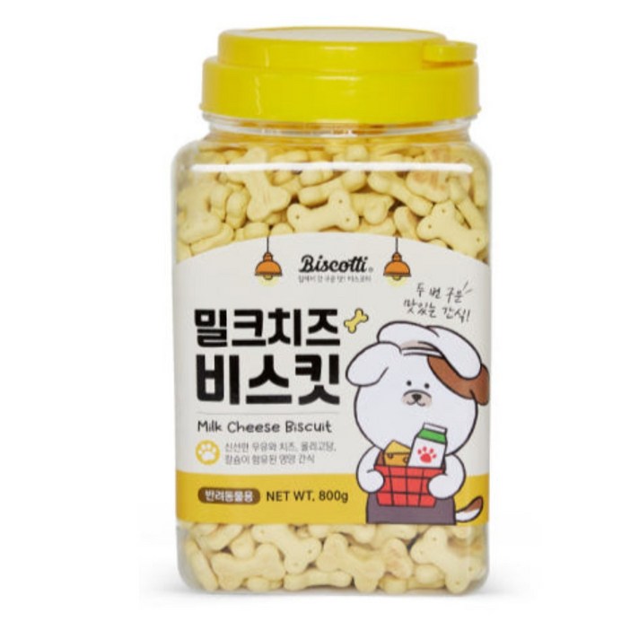 비스코티 반려동물 비스켓, MIX 밀크치즈, 800g, 1개